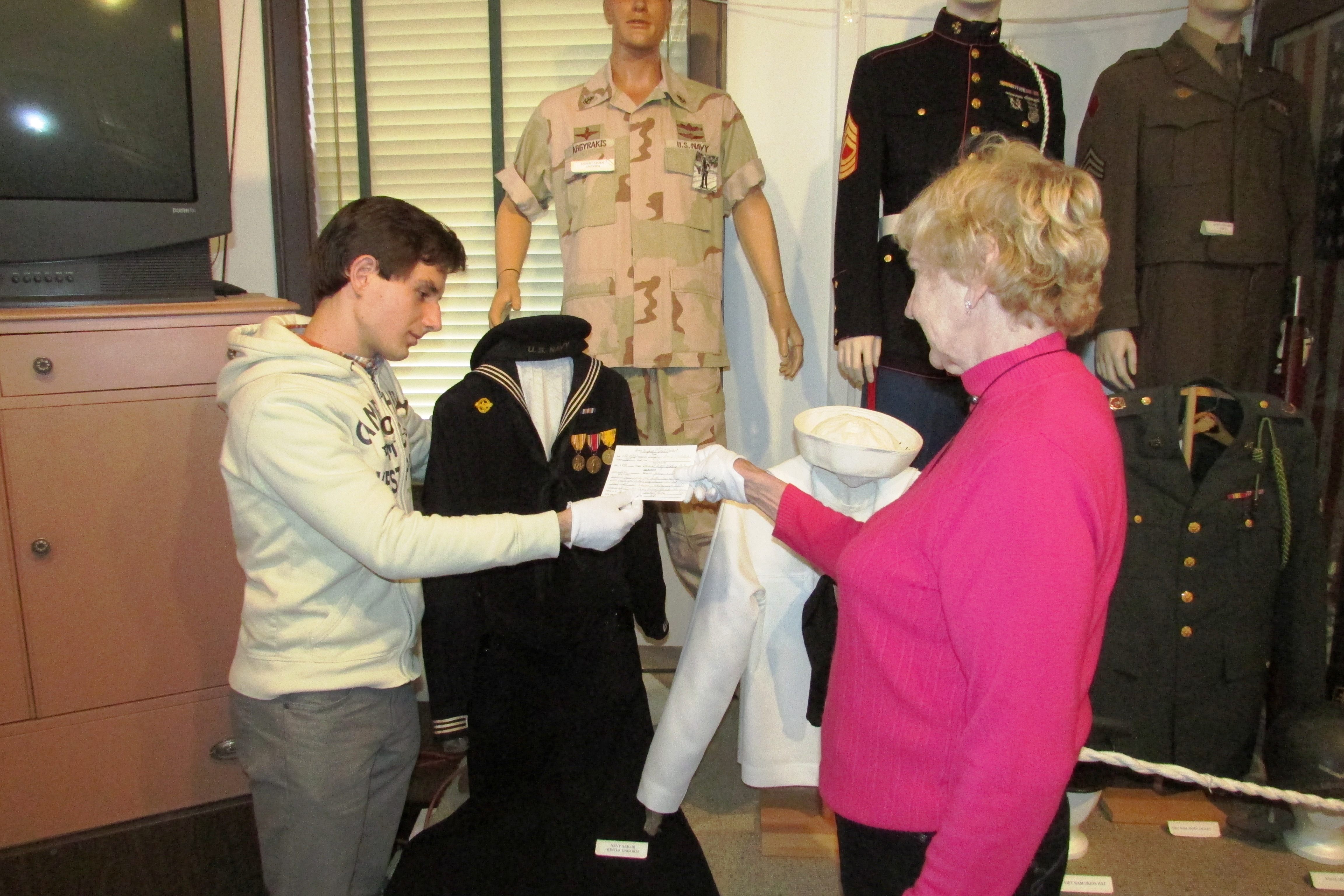 Artur and Doris, working on the Military Collection